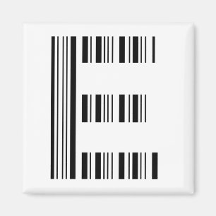 BRIEF E BAR CODE Eerste Initiaal Barcode Patroon Magneet