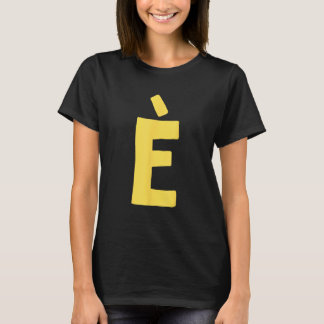 Brief È groot en vet in geel T-shirt