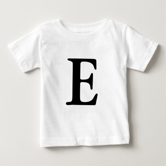 Brief E initiaal monogrammen t shirt (Voorkant)