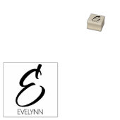Brief E Monogram Aangepaste rubberen stempel (Gestempeld)