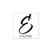 Brief E Monogram Aangepaste rubberen stempel (Afrduk)