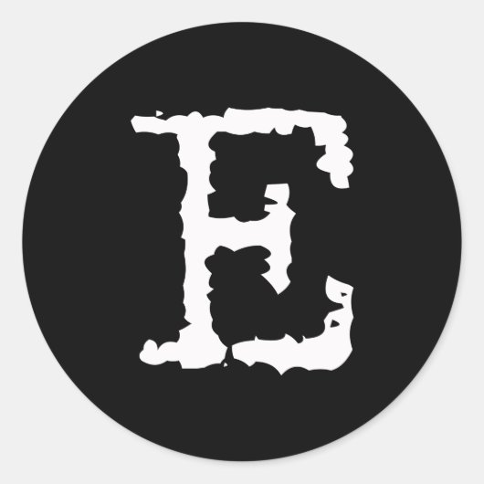 Brief E Ronde Sticker (Voorkant)