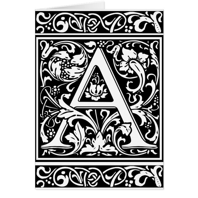 Brief Een middeleeuws monogram Art Nouveau (Voorkant)
