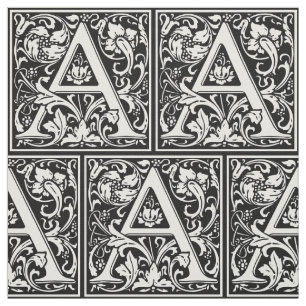 Brief Een middeleeuws monogram Art Nouveau Stof