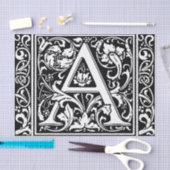 Brief Een middeleeuws monogram Art Nouveau Tissuepapier (Craft)