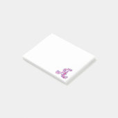 Brief Een monogram post het merkt op Post-it® Notes (Schuin)