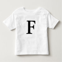 Brief F initiaal, monogrammen t shirt