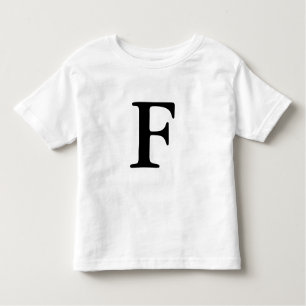 Brief F initiaal, monogrammen t shirt