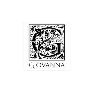 Brief G  eerste brief gepersonaliseerd Rubberstempel