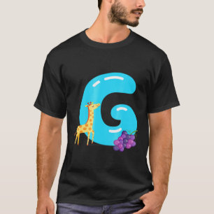 Brief G Giraffe graafbrieven met Afbeeldingen T-sh T-shirt