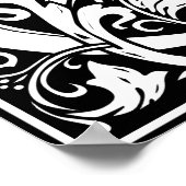 Brief G Medieval Monogram  Initiaal Poster (Hoek)