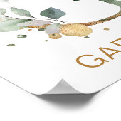 Brief G Monogram Groen goudbladerblad Nursery Poster (Hoek)