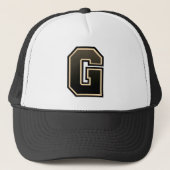 Brief "G" monogrammed Trucker Hat Pet (Voorkant)