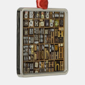 Brief H Metalen Ornament (Rechts)