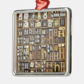 Brief H Metalen Ornament (Links)