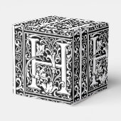 Brief H Middeleeuws Monogram Art Nouveau Bedankdoosjes (Achterkant)