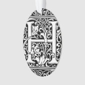Brief H Middeleeuws Monogram Art Nouveau Ornament (voorkant)