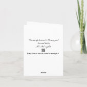 Brief H Monogram in zwart-wit Notitiekaartje (Achterkant)