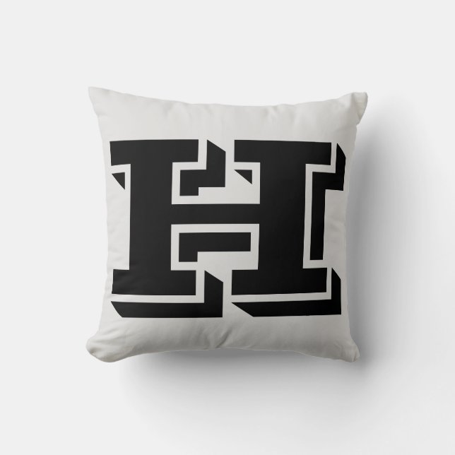 BRIEF H MONOGRAM PILLOW KUSSEN (Voorkant)