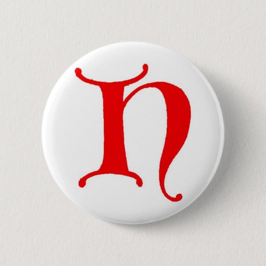 Brief H Ronde Button 5,7 Cm (Voorkant)