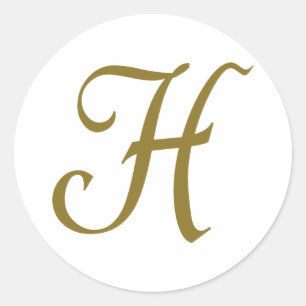 Brief H Ronde Sticker