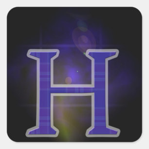Brief H Vierkante Sticker