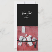 BRIEF HOLDER IN HOUT MONOGRAM zwart rood wit (Achterkant)