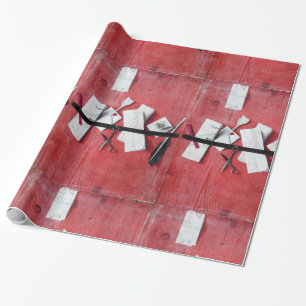 BRIEF HOLDER IN WOOD, Red Black, White Cadeaupapier
