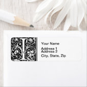 Brief I Middeleeuws Monogram Art Nouveau Etiket (Insitu)