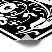Brief I Middeleeuws Monogram Art Nouveau Poster (Hoek)