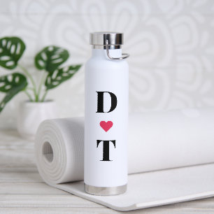 Brief initiaal Eenvoudig monogram stijlvol Waterfles