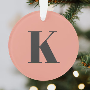Brief initiaal   Monogram Modern Stijlvolle Perk Ornament