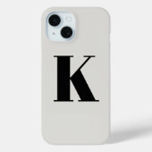 Brief initiaal | Monogram Modern Stylish Trendy Case-Mate iPhone Case (Achterkant)