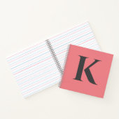 Brief initiaal | Monogram Modern Stylish Trendy Notitieboek (Binnen)