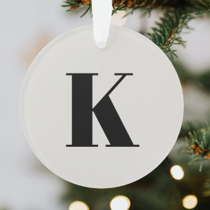 Brief initiaal   Monogram Modern Stylish Trendy Ornament