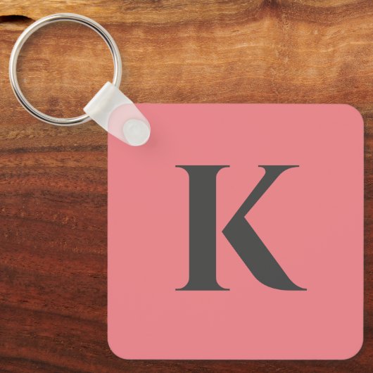 Brief initiaal | Monogram Modern Stylish Trendy Sleutelhanger (Voorkant)