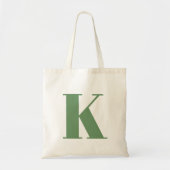 Brief initiaal | Monogram Modern Trendy Sage Green Tote Bag (Voorkant)