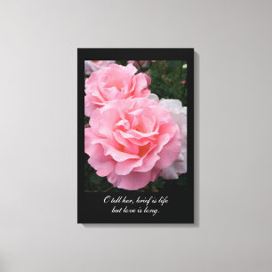 Brief is leven maar liefde is lang (Tennyson quote Canvas Afdruk