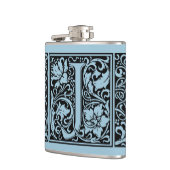 Brief J Middeleeuws Monogram Art Nouveau Heupfles (Links)