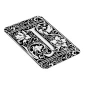 Brief J Middeleeuws Monogram Art Nouveau Magneet (Rechterzijde)