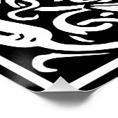 Brief J Middeleeuws Monogram Art Nouveau Perfect Poster (Hoek)