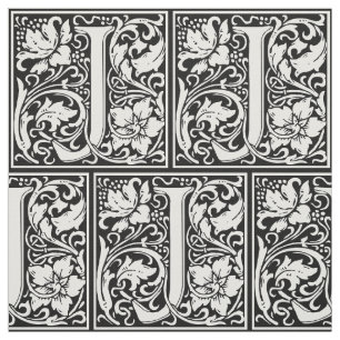 Brief J Middeleeuws Monogram Art Nouveau Stof