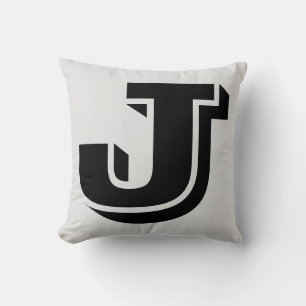 BRIEF J MONOGRAM PILLOW KUSSEN