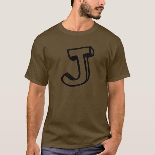 Brief J T-shirt (Voorkant)