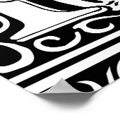 Brief K Medieval Monogram  Initiaal Poster (Hoek)