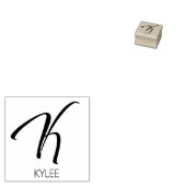 Brief K Monogram Aangepaste rubberen stempel (Gestempeld)