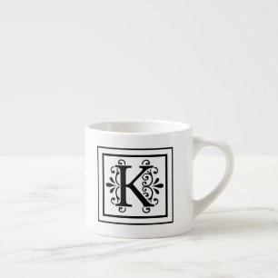 Brief K Monogram Espresso Mok