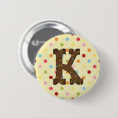 Brief K Ronde Button 5,7 Cm (Voorkant /achterkant)