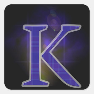 Brief K Vierkante Sticker