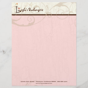 Brief L Cupcake Business Letterhead Custom Briefhoofd